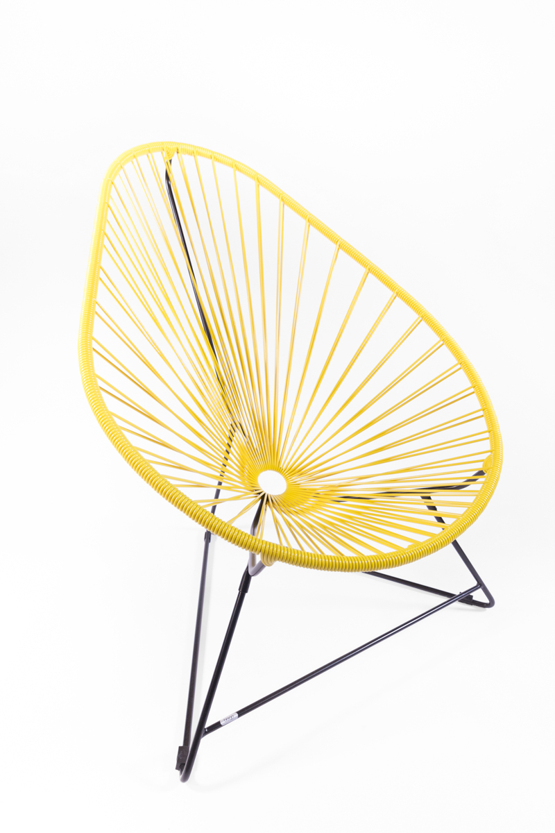 fauteuil Acapulco jaune, de la marque Boqa, agence Parade